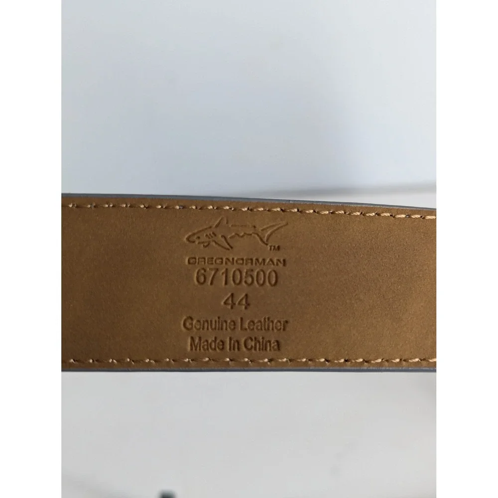 Greg Norman Mens Wedgewood Blue Leather Golf Belt Size 44 6710500 NWT